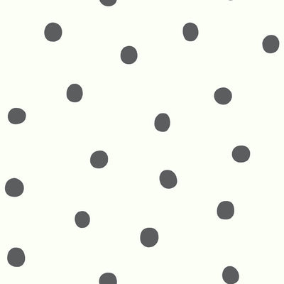 product image of sample dots peel stick wallpaper in black by roommates for york wallcoverings 1 522