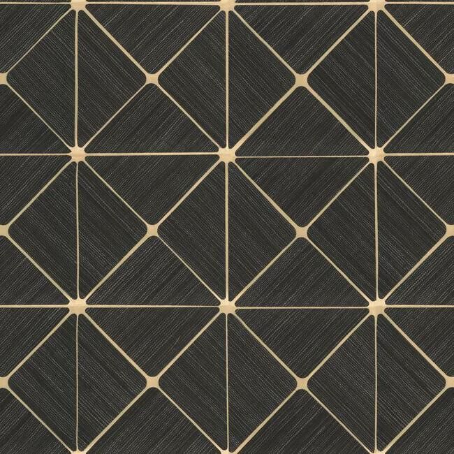 media image for Double Diamonds Peel & Stick Wallpaper in Black by York Wallcoverings 214