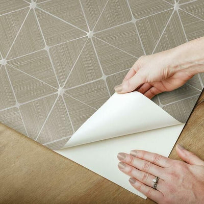 product image for Double Diamonds Peel & Stick Wallpaper in Taupe by York Wallcoverings 13
