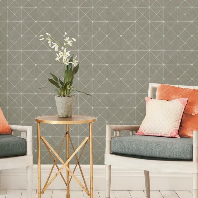 media image for Double Diamonds Peel & Stick Wallpaper in Taupe by York Wallcoverings 271