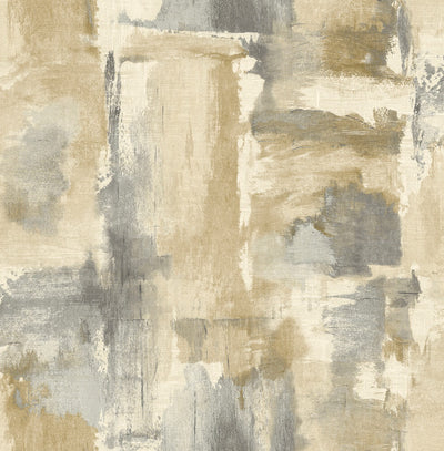 product image of sample dry brush faux wallpaper in golden dusk from the living with art collection by seabrook wallcoverings 1 511