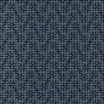 product image of Dynastic Lattice Wallpaper in Navy from the Traveler Collection by Ronald Redding 523