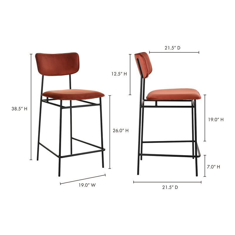 media image for sailor counter stools in various colors by bd la mhc eq 1015 03 16 20