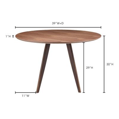 product image for Dover Dining Table Small Walnut 6 44