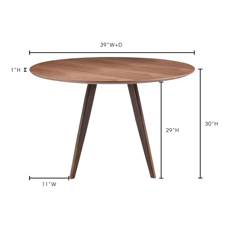media image for Dover Dining Table Small Walnut 6 26