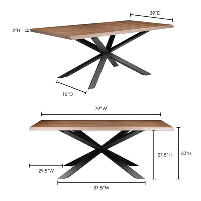 product image for Oslo Dining Table Walnut 6 76