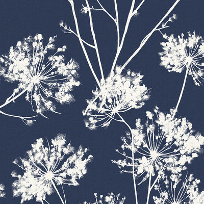 product image of Dandelion Fields Wallpaper in Navy Blue from Etten Gallerie for Seabrook 510