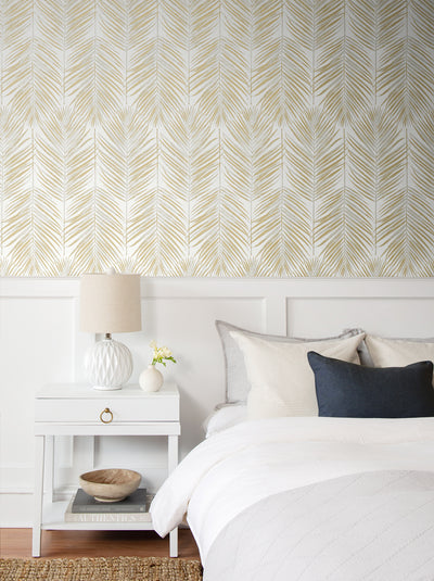 product image for Marina Palm Wallpaper in Silver & Gold 67