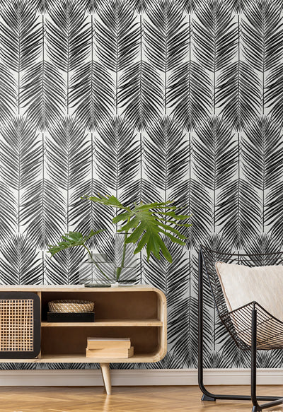 product image for Marina Palm Wallpaper in Ebony 14