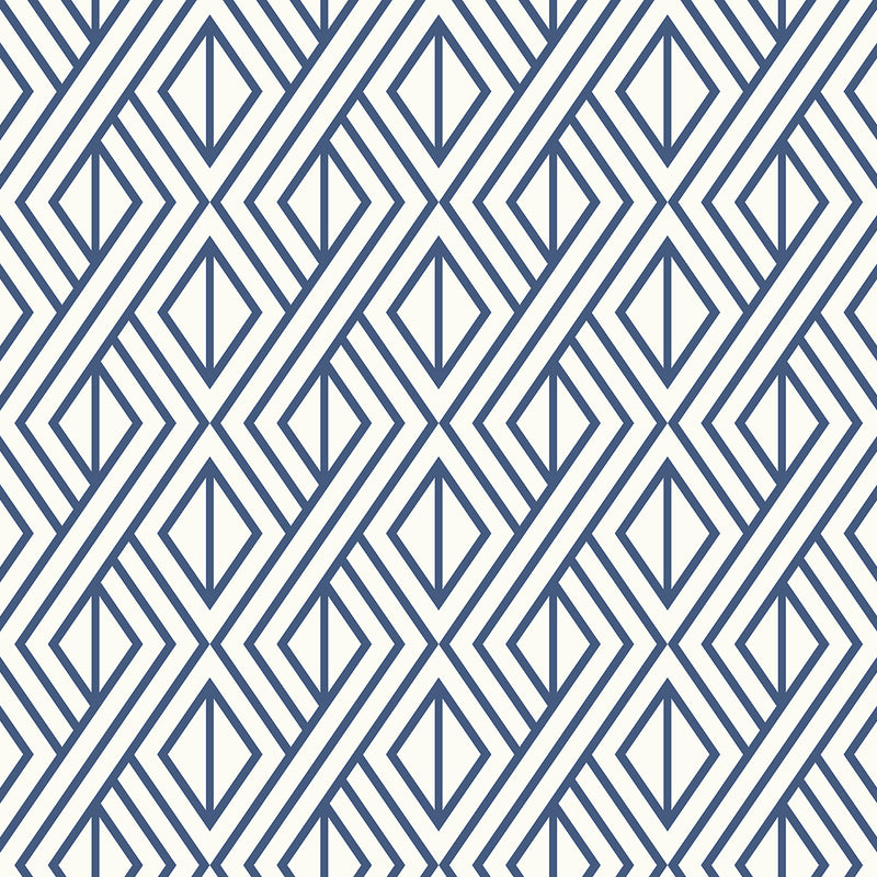 media image for Diamond Weave Wallpaper in Navy Blue from Etten Gallerie for Seabrook 222