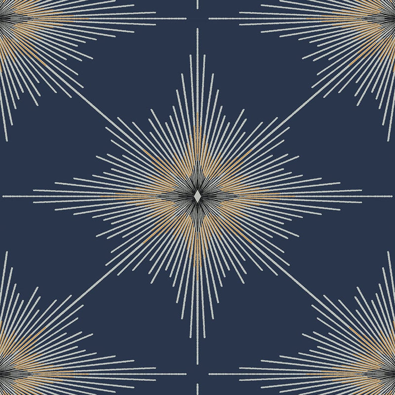 media image for North Star Navy Blue from the Etten Geometric Collection by Seabrook 279