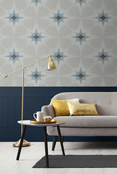 product image for North Star Argos Grey from the Etten Geometric Collection by Seabrook 92