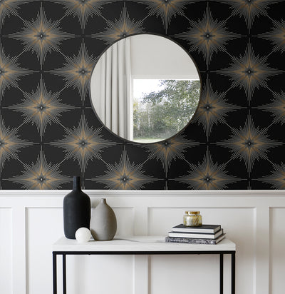 product image for North Star Ebony from the Etten Geometric Collection by Seabrook 54