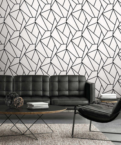 product image for Metro Vector Ebony & Morning Fog from the Etten Geometric Collection by Seabrook 41