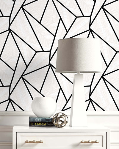 product image for Metro Vector Ebony & Morning Fog from the Etten Geometric Collection by Seabrook 87