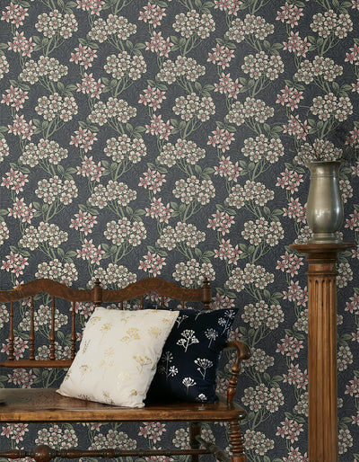 product image for Floral Vine Wallpaper in Smoke & Laurel Green 25