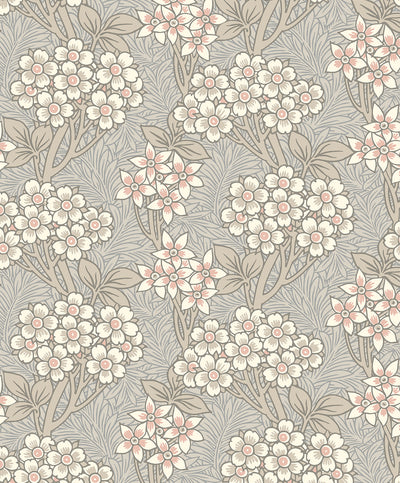 product image of Floral Vine Wallpaper in Daydream Grey & Rose Petal 572