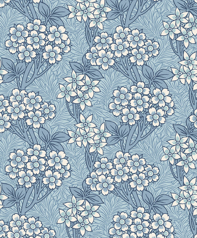 product image of Sample Floral Vine Wallpaper in Sky Blue 519