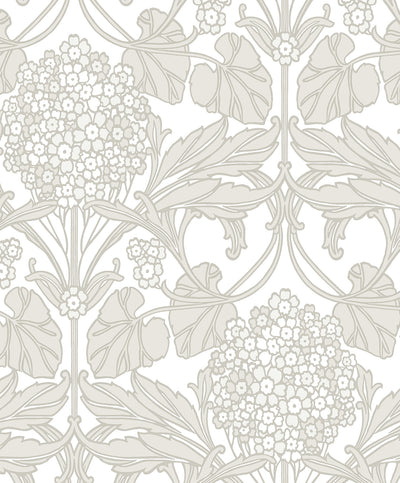 product image of Floral Hydrangea Wallpaper in Pale Oak & Pearl 578