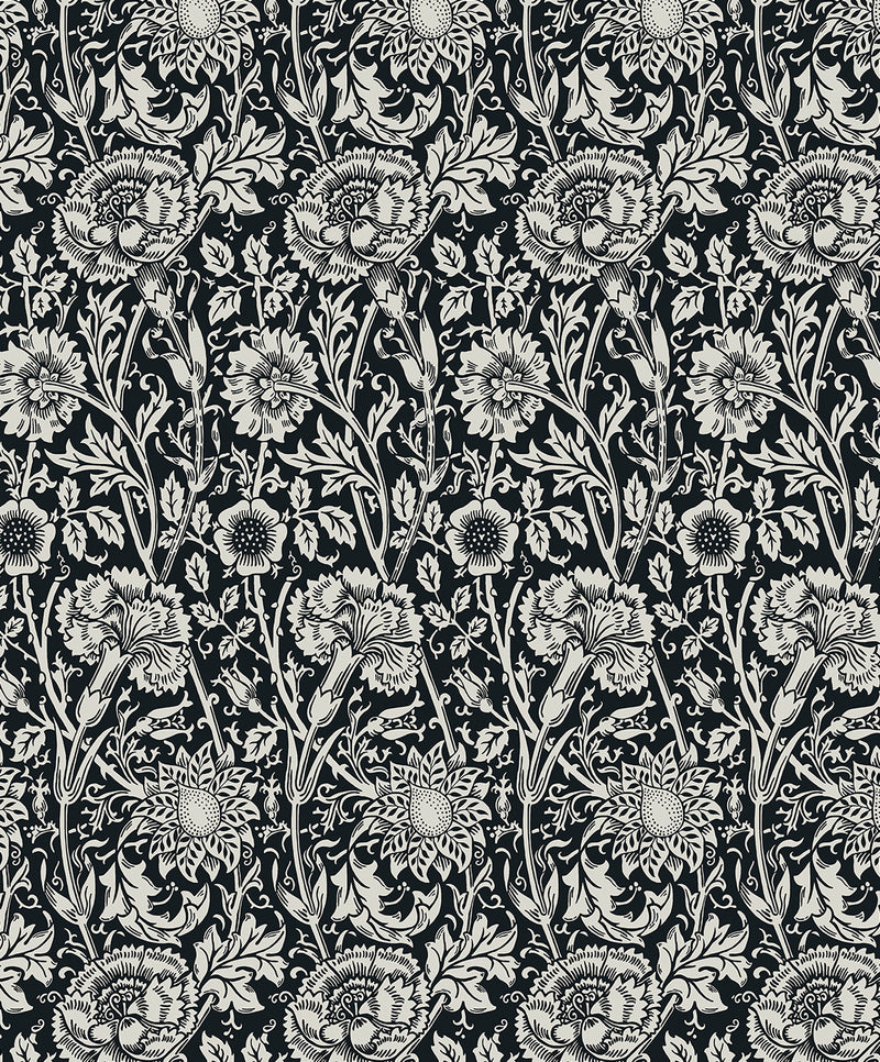 media image for Tonal Floral Trail Wallpaper in Ebony 269