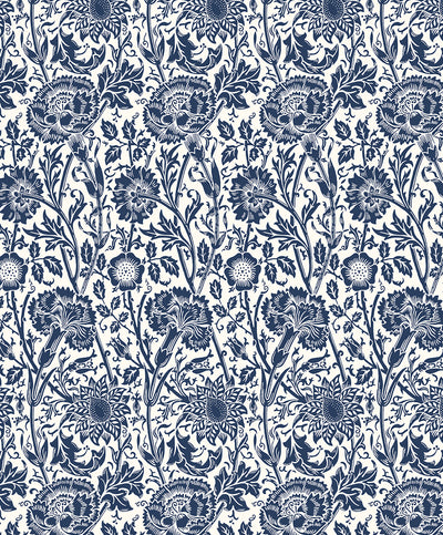 product image of Tonal Floral Trail Wallpaper in Navy Blue 534