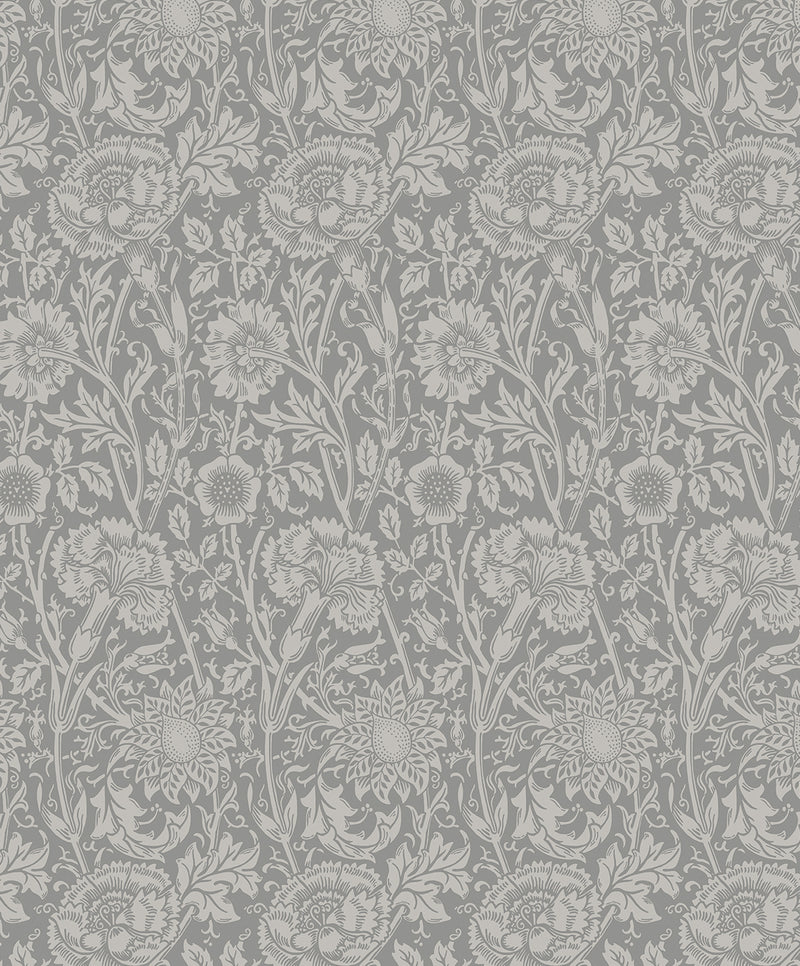 media image for Tonal Floral Trail Wallpaper in Argos Grey 22