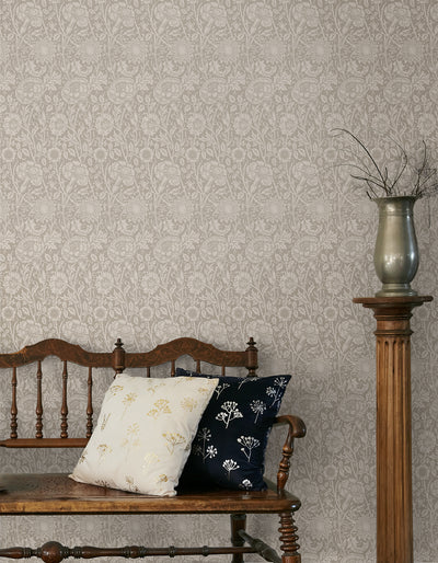 product image for Tonal Floral Trail Wallpaper in Taupe 57