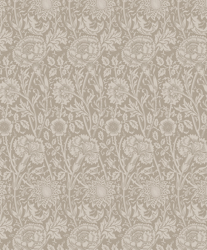 media image for Tonal Floral Trail Wallpaper in Taupe 255