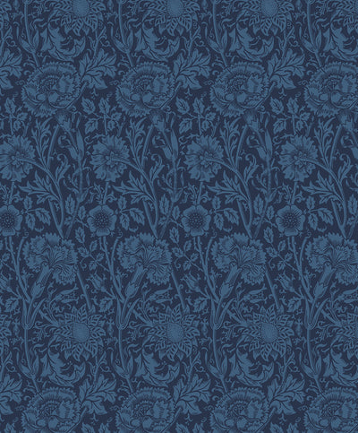 product image of Tonal Floral Trail Wallpaper in Marine Blue 544