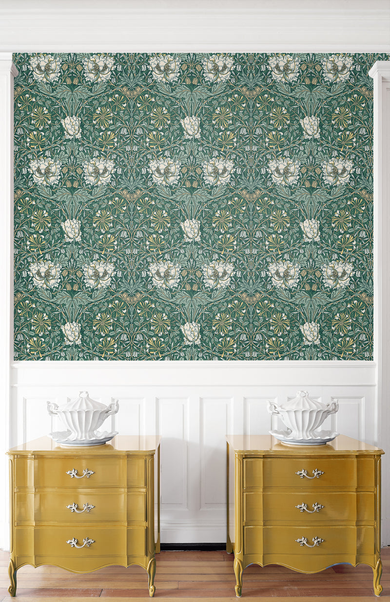 media image for Ogee Flora Wallpaper in Everglades & Buttercup 290