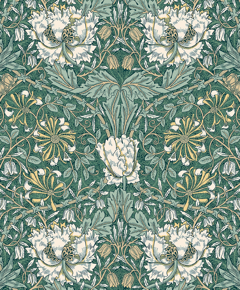 media image for Ogee Flora Wallpaper in Everglades & Buttercup 231