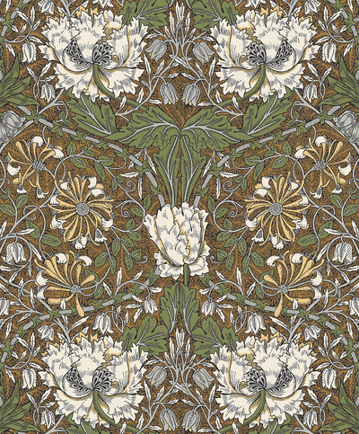 product image of Ogee Flora Wallpaper in Dijon & Sage 522