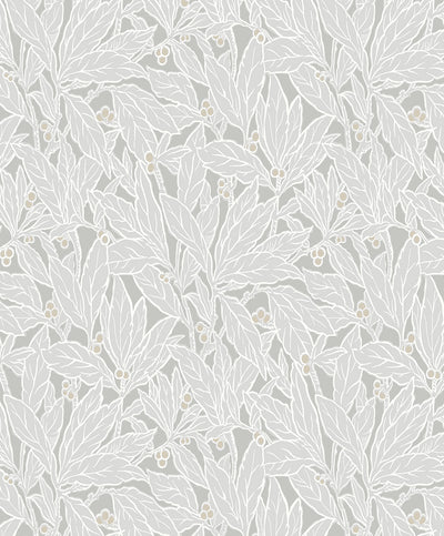 product image of Leaf and Berry Wallpaper in Daydream Grey 573