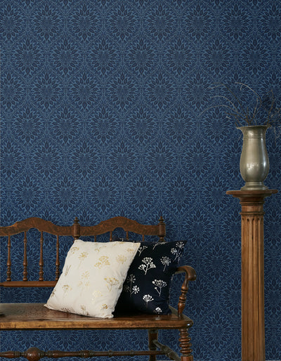 product image for Luna Ogee Wallpaper in Denim 51