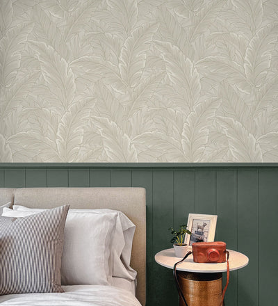 product image for Gulf Tropical Leaves Wallpaper in Crema 95