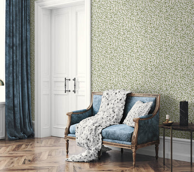 product image for Willow Leaves Wallpaper in Sprig Green 10