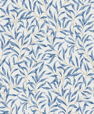 product image for Willow Leaves Wallpaper in Blue Lake 62