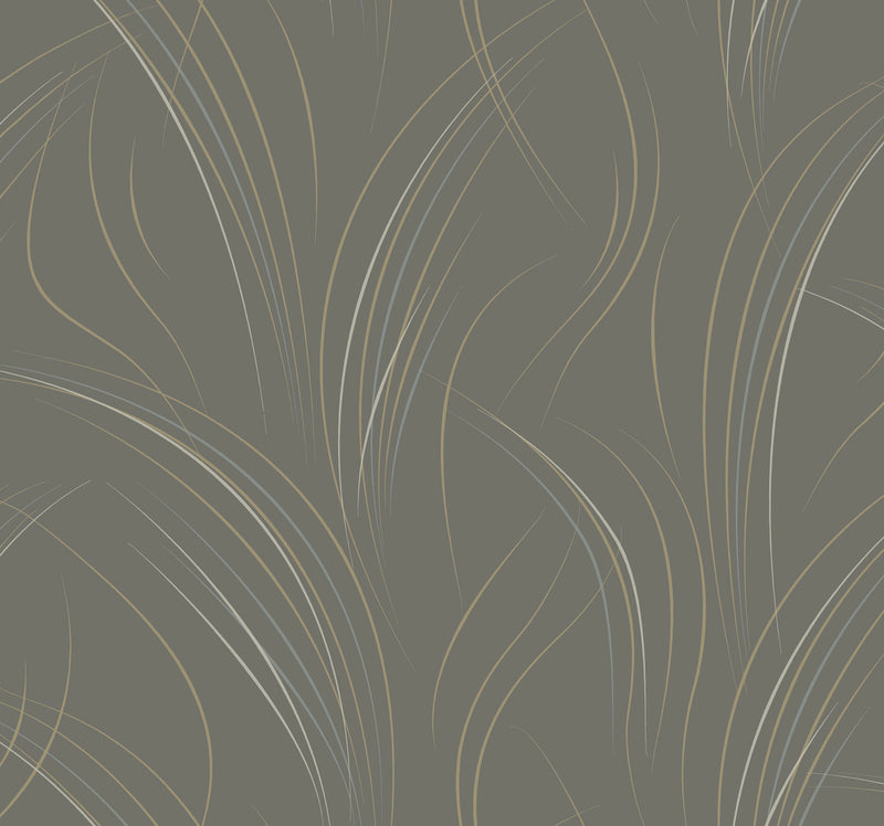 media image for Graceful Wisp Wallpaper in Charcoal 285