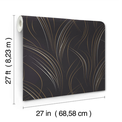 product image for Graceful Wisp Wallpaper in Black 77