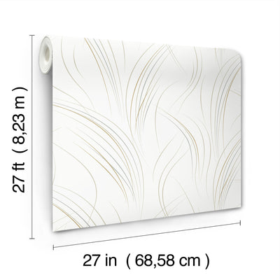 product image for Graceful Wisp Wallpaper in White 12