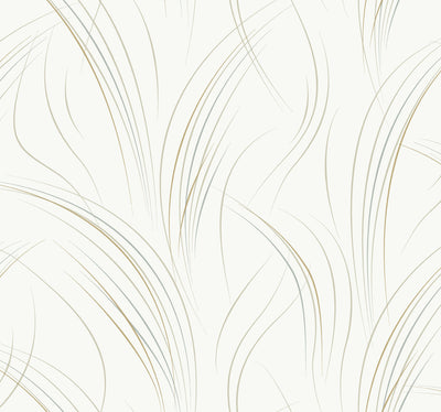 product image of Sample Graceful Wisp Wallpaper in White 57