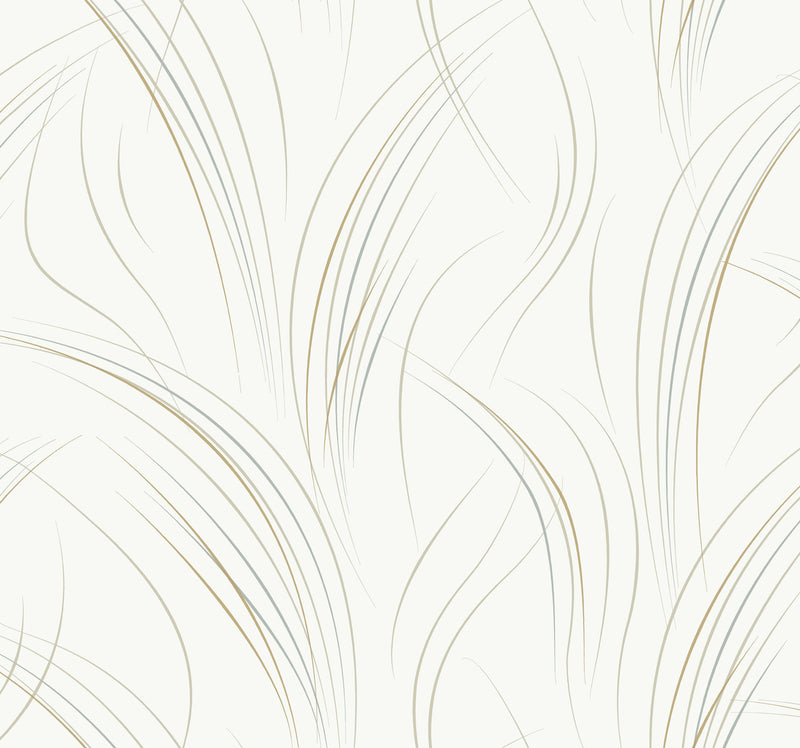 media image for Sample Graceful Wisp Wallpaper in White 236