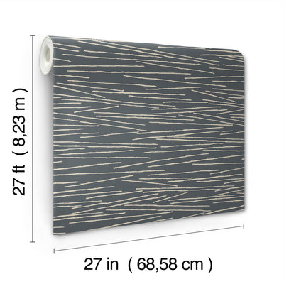 product image for Line Horizon Wallpaper in Charcoal 9