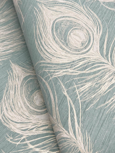 product image for Regal Peacock Wallpaper in Dark Teal 38