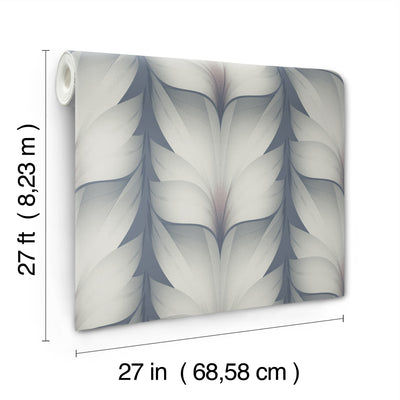 product image for Lotus Light Stripe Wallpaper in Steel 10