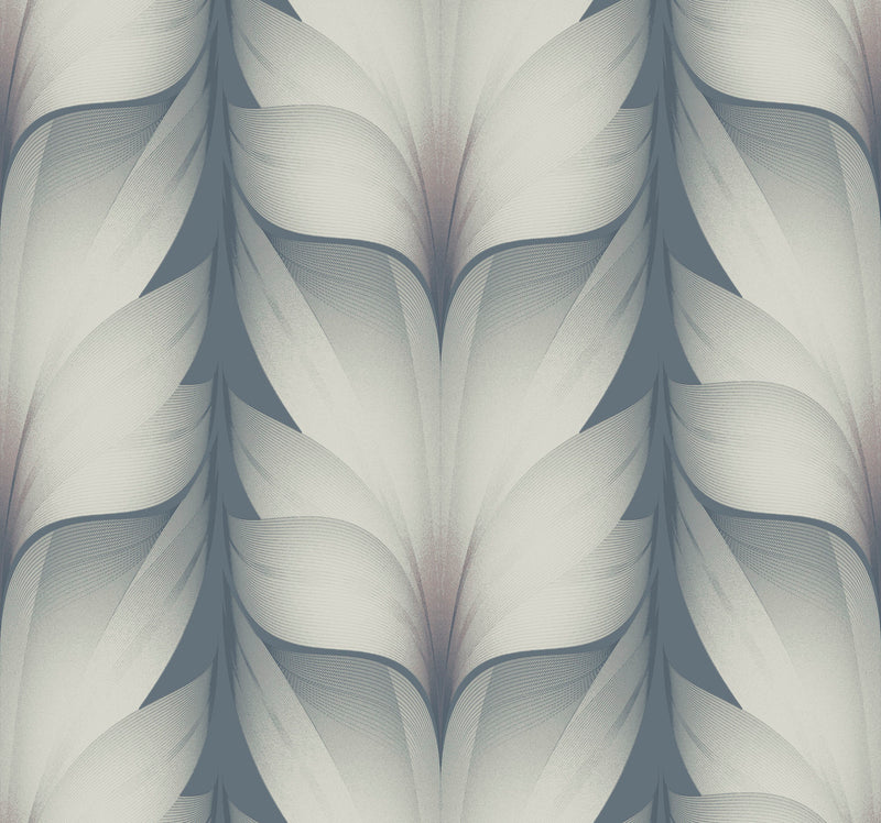 media image for Lotus Light Stripe Wallpaper in Steel 258