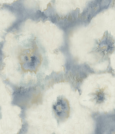 product image of Blended Floral Wallpaper in Blue 527