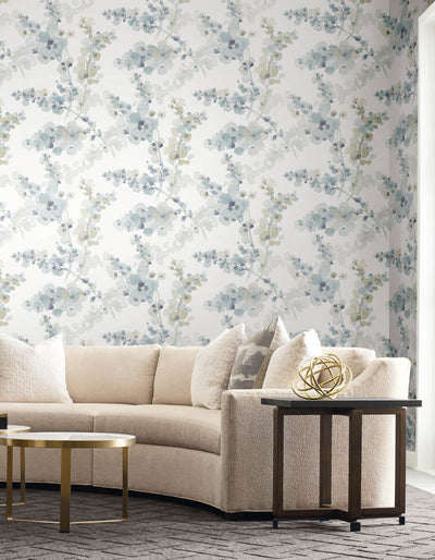 product image for Blossom Fling Wallpaper in Blue 0