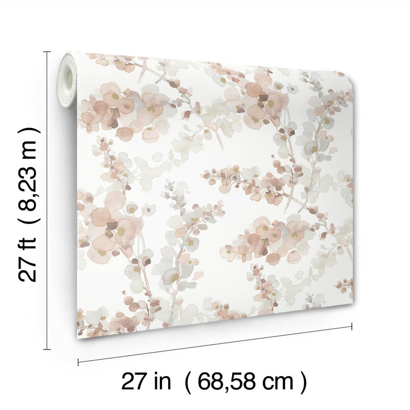 media image for Blossom Fling Wallpaper in Clay 282