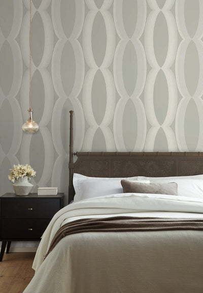 product image for Progression Ogee Wallpaper in Light Neutral 85